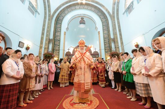 Патриарх Кирилл, совершающий визит в Китай, прибыл в Харбин