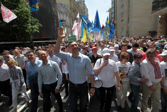 Акция оппозиции "Вставай, Украина!"