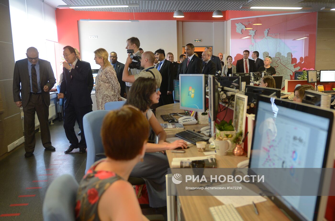 Генеральный секретарь ООН Пан Ги Мун посетил РИА Новости