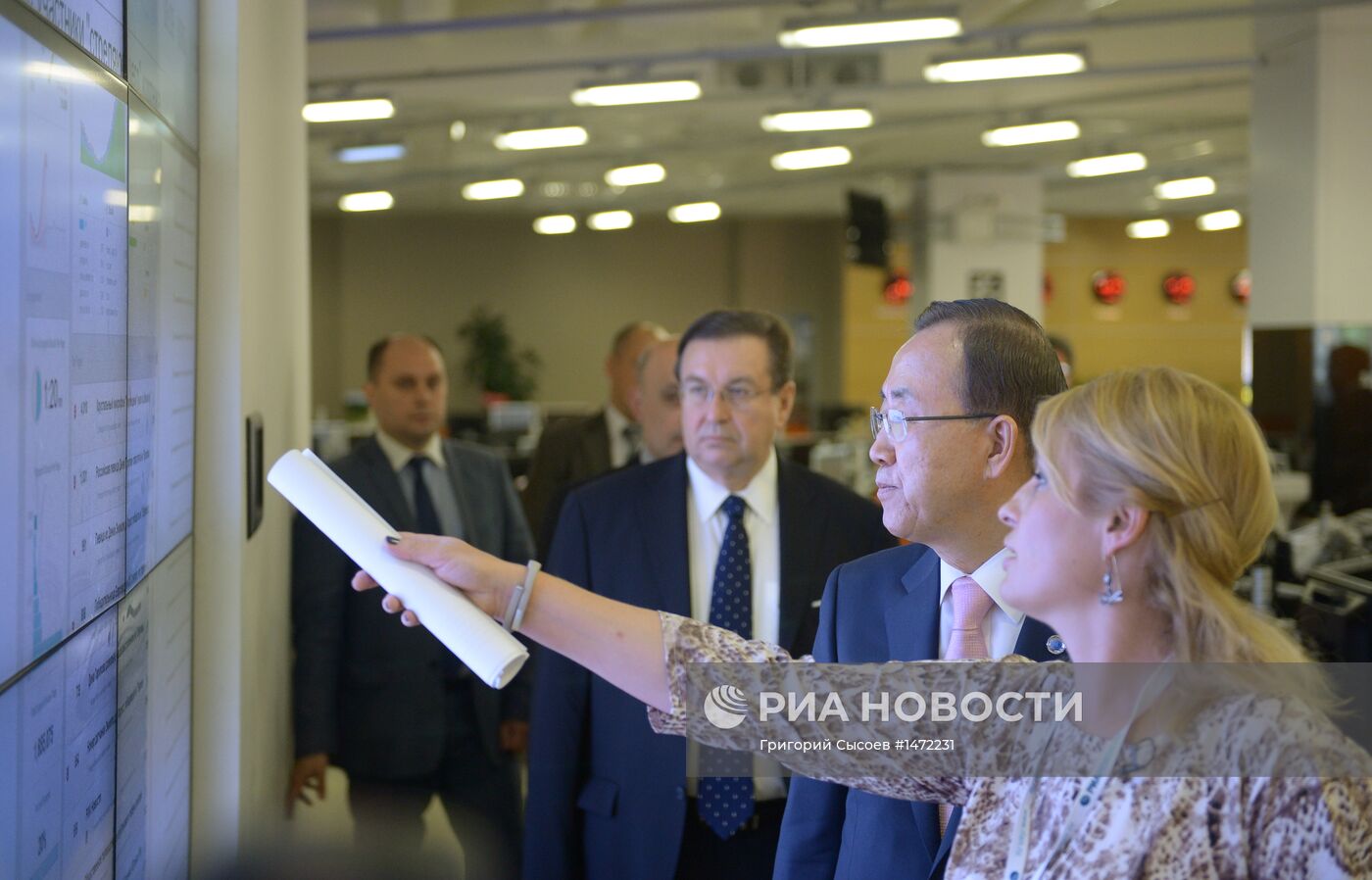 Генеральный секретарь ООН Пан Ги Мун посетил РИА Новости