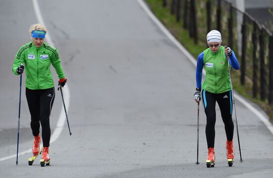 Биатлон. Тренировка женской сборной России