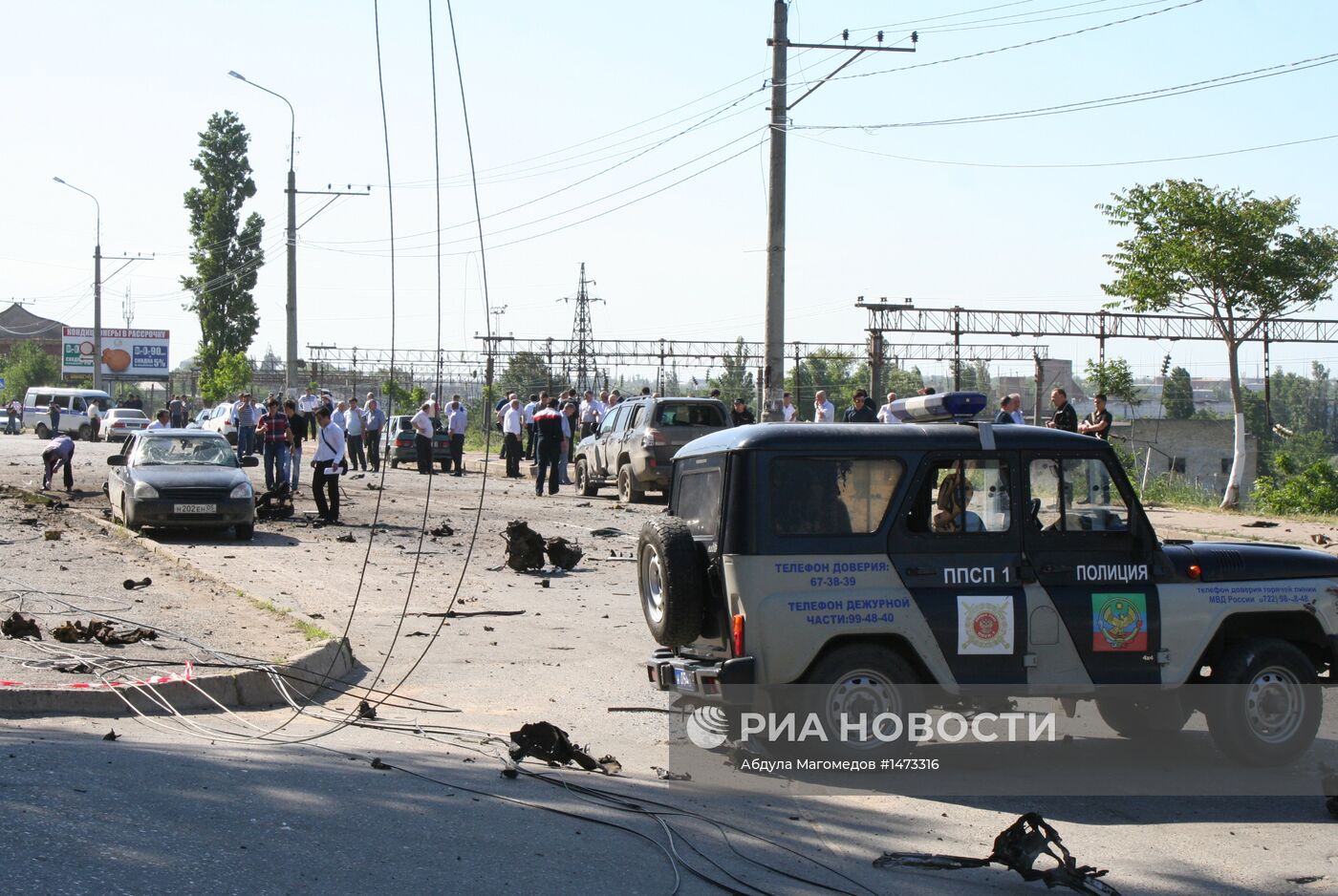 Взрывы у здания управления службы судебных приставов в Махачкале