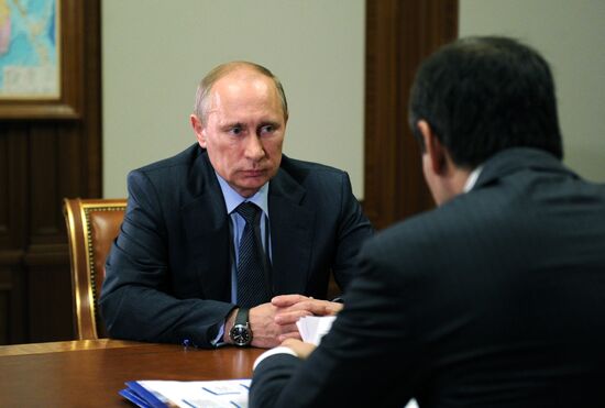 Рабочая встреча В.Путина с М.Юревичем