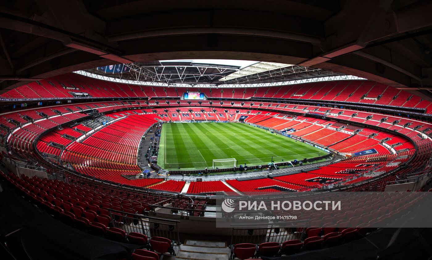 Подготовка к проведению финального матча Лиги Чемпионов УЕФА