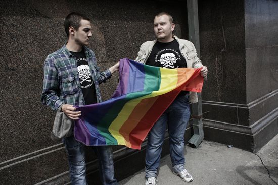 Несогласованные акции гей-активистов в Москве