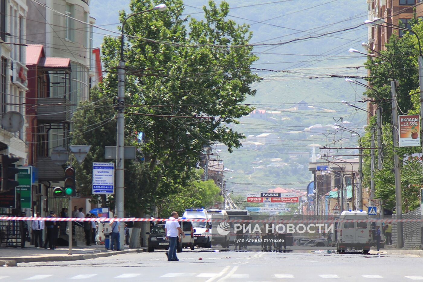 Взрыв у здания МВД в Махачкале