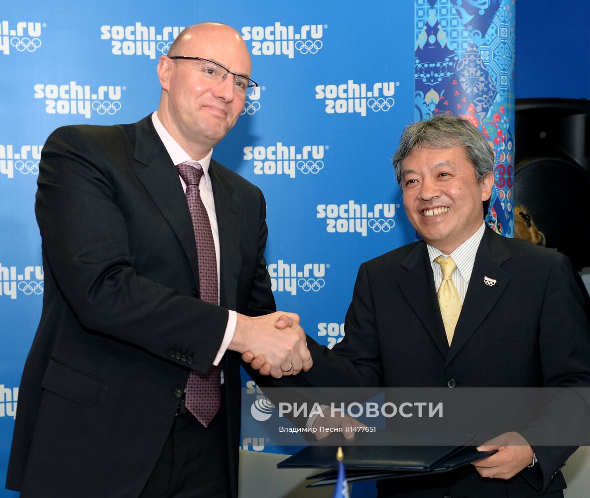 Подписание соглашения между Оргкомитетом "Сочи-2014" и Panasonic