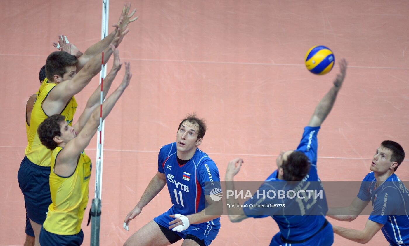 Волейбол. Товарищеский матч сборных России и Бразилии