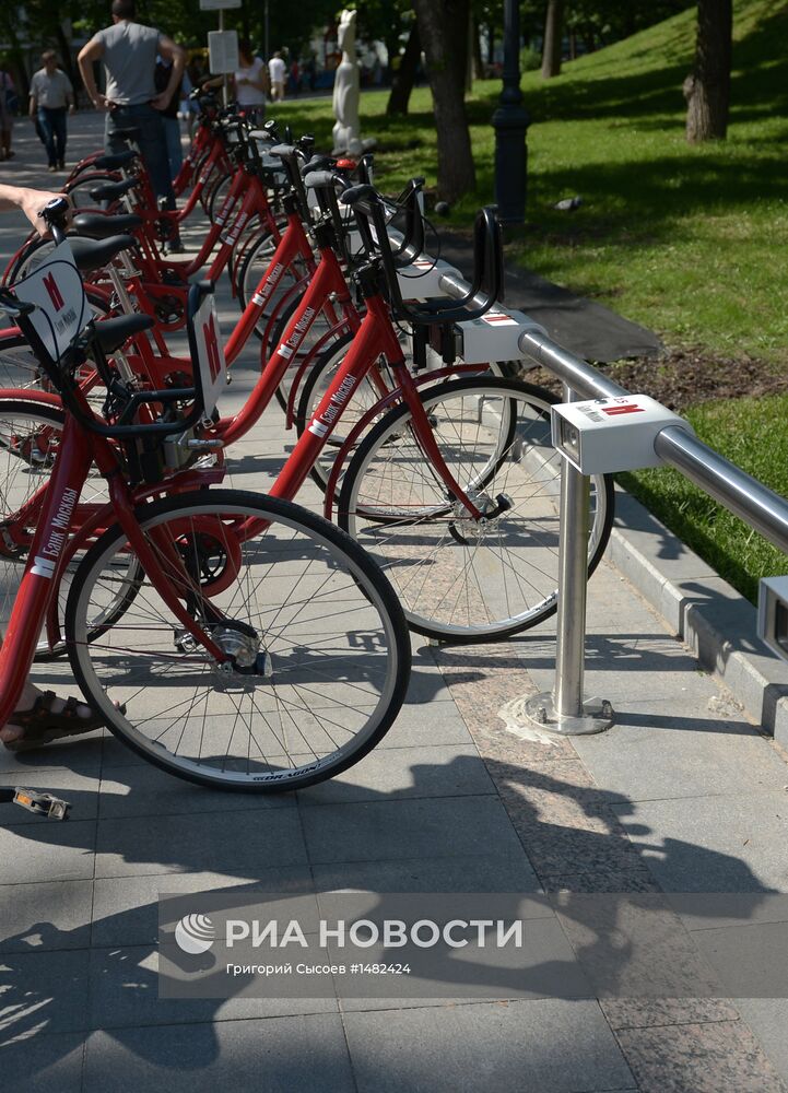 Работа автоматических велопрокатов в Москве