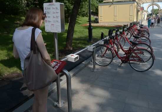 Работа автоматических велопрокатов в Москве
