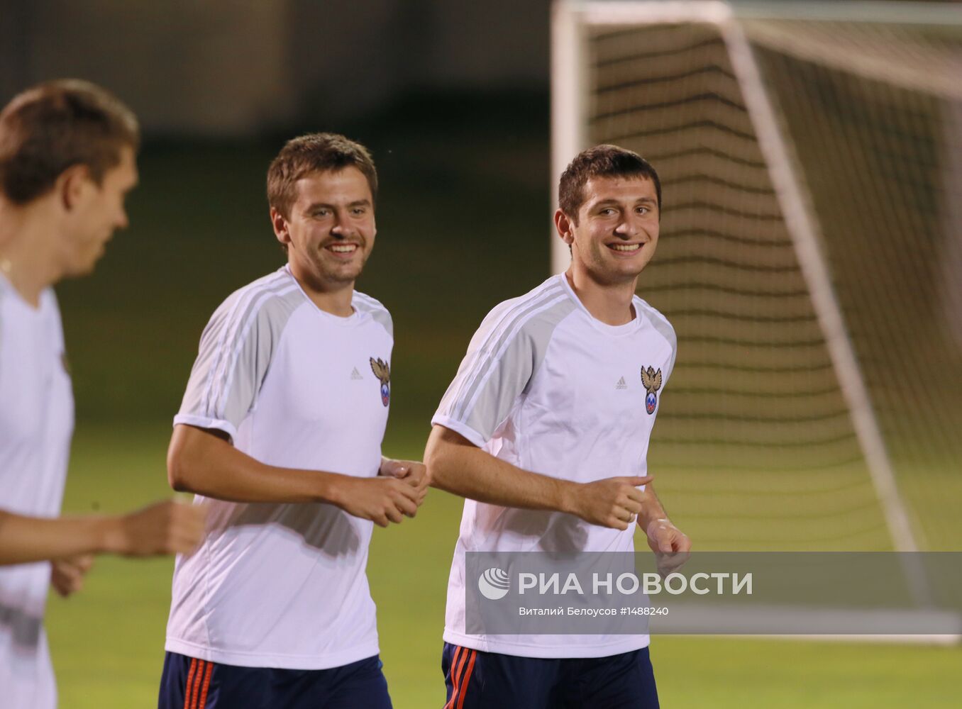 Тренировка молодежной сборной России по футболу в Израиле