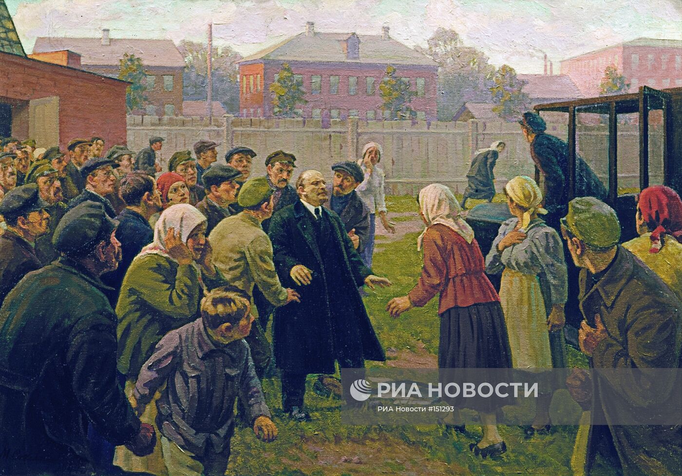 Репродукция картины "Покушение на В.И.Ленина 30 августа 1918 г."