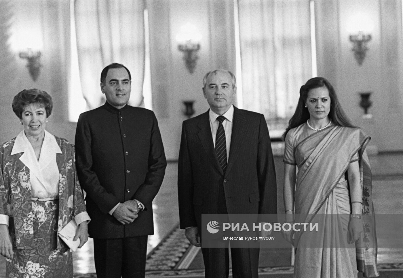Встреча М. Горбачева с Р. Ганди в Кремле