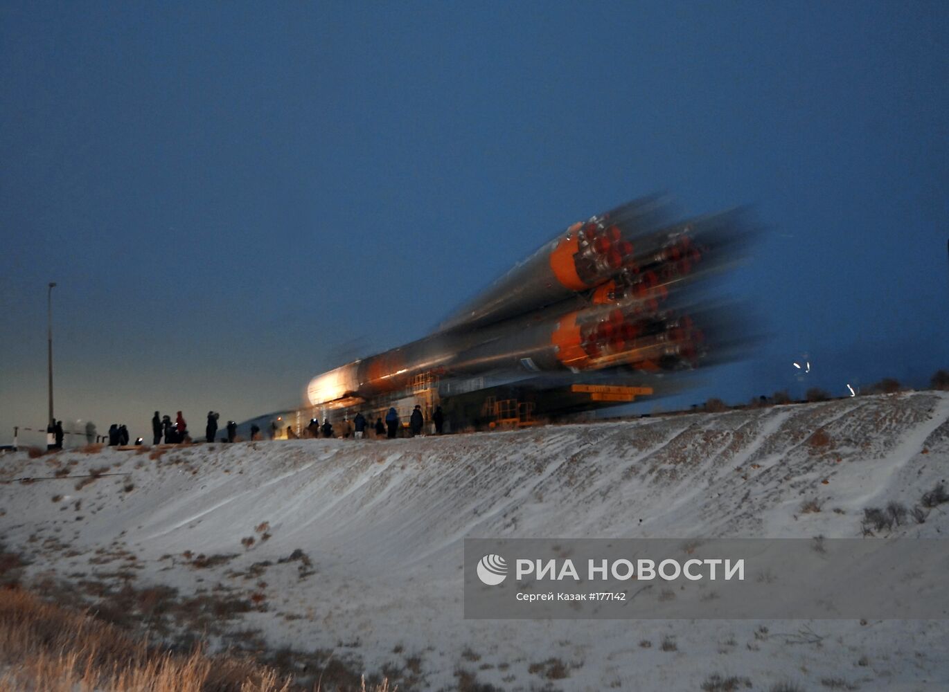 Вывоз ракеты-носителя «Союз-ФГ»