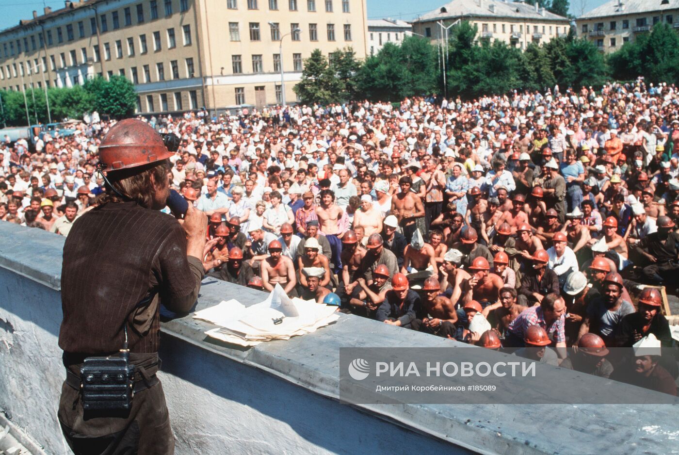 Митинг шахтеров в Междуреченске