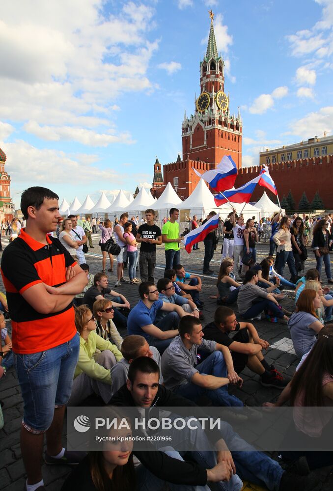 Праздничный концерт на Красной площади в Москве