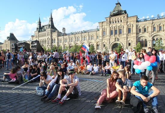 Праздничный концерт на Красной площади в Москве