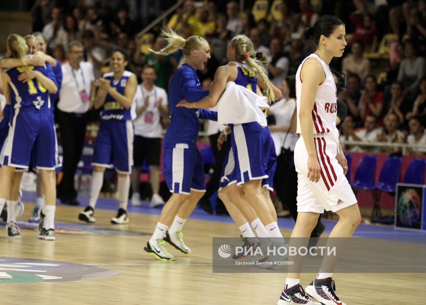 Баскетбол. Чемпионат Европы. Женщины. Матч Россия - Швеция