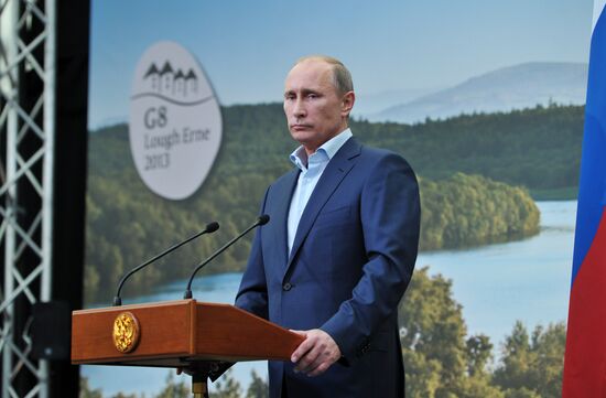 Пресс-конференция В.Путина в рамках саммита G8