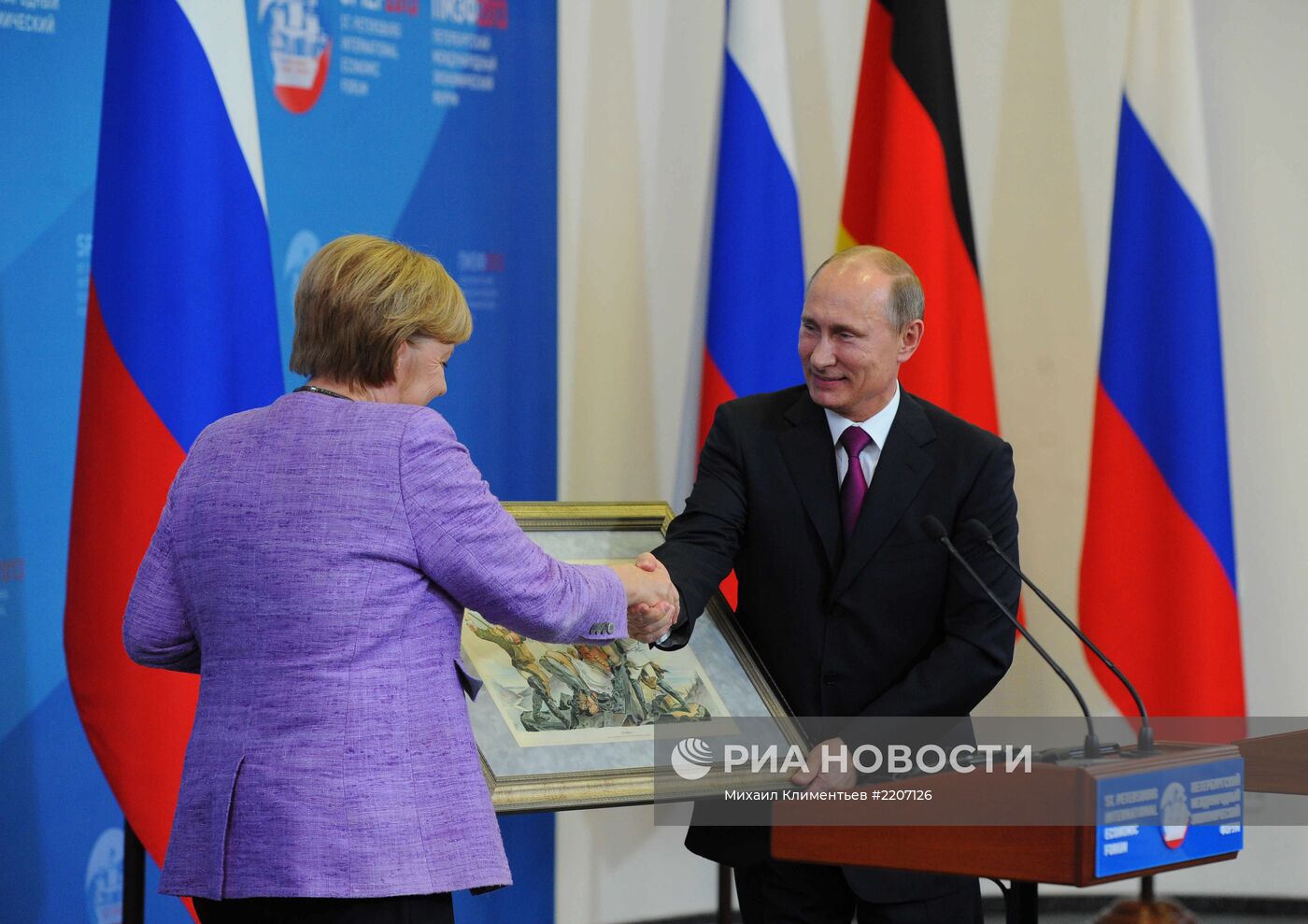 Пресс-конференция В.Путина и А.Меркель
