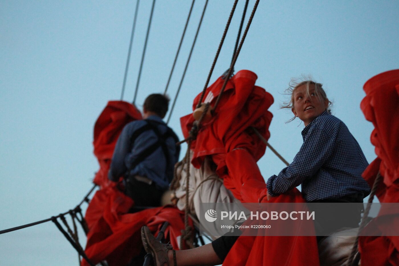 На бриге Tre Kronor подготовились к празднику "Алые паруса"