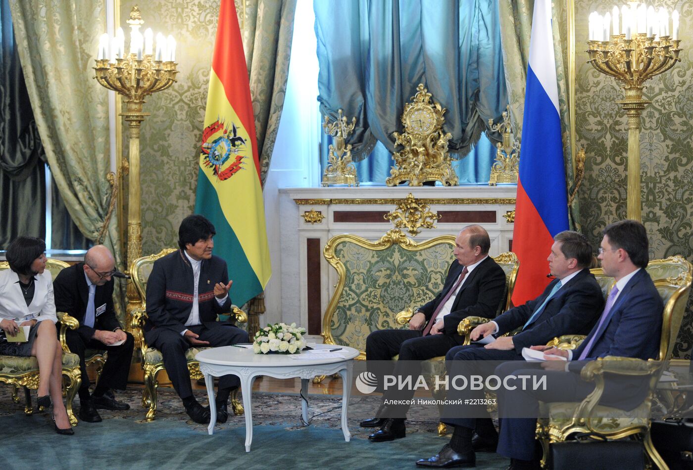 Встреча президента РФ Владимира Путина с Эво Моралесом Аймой
