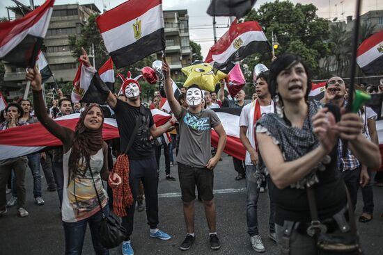 Демонстрация противников президента Моххамеда Мурси в Каире
