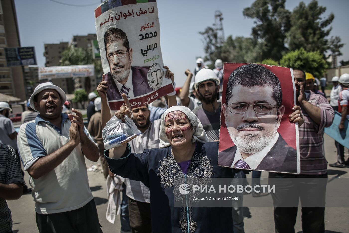 Палаточный лагерь сторонников свергнутого президента Египта