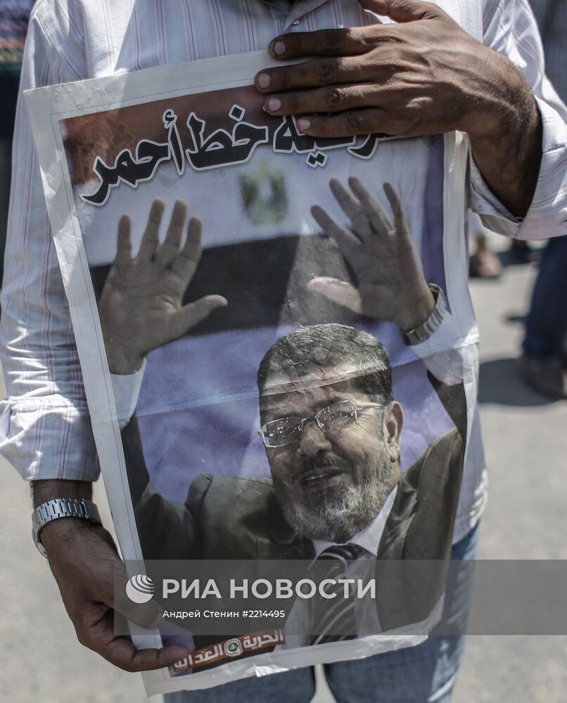 Палаточный лагерь сторонников свергнутого президента Египта