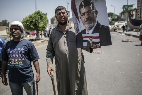 Палаточный лагерь сторонников свергнутого президента Египта
