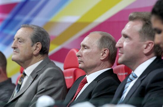 В.Путин на церемонии открытия XXVII Всемирной летней Универсиады