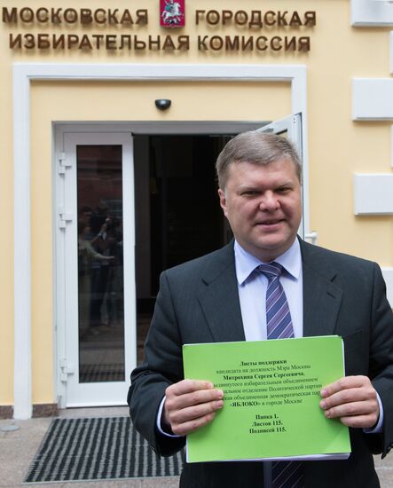 С.Митрохин подал все необходимые документы на пост мэра Москвы