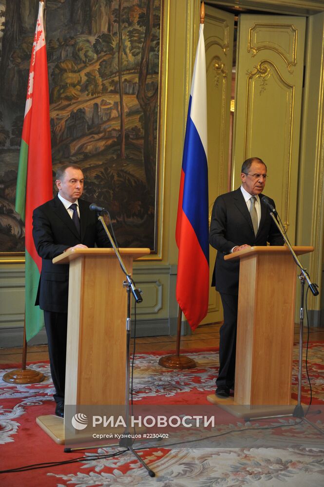 Встреча министров иностранных дел России и Белоруссии