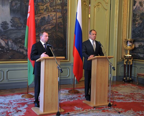 Встреча министров иностранных дел России и Белоруссии