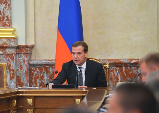 Д.Медведев провел заседание правительства 15 июля 2013 г.