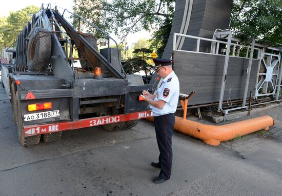 Рейд сотрудников ГИБДД по проверке грузовиков