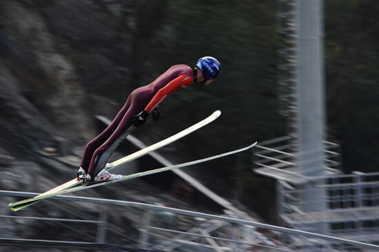 Прыжки на лыжах с трамплина. Тренировка мужской сборной России