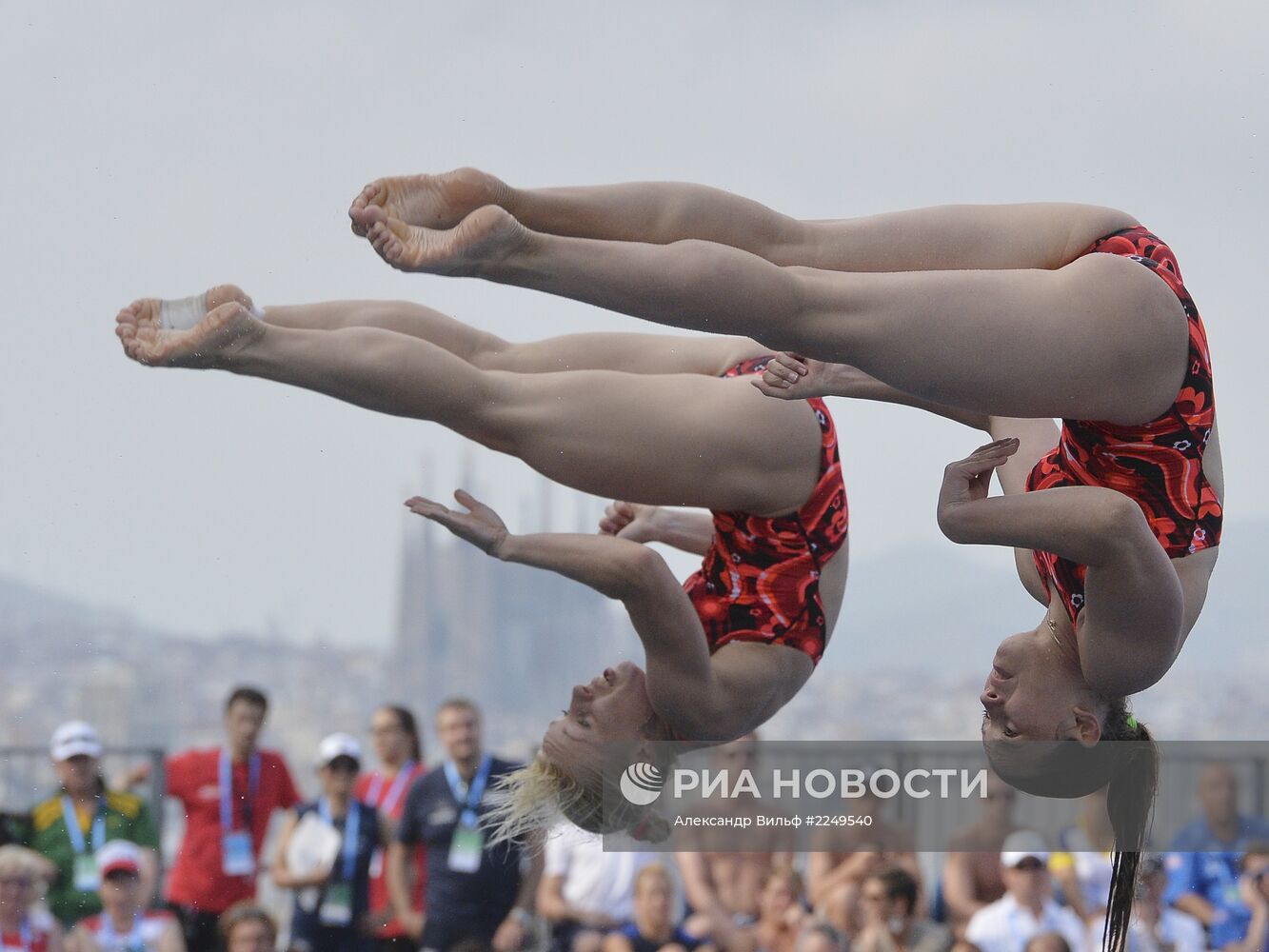 Синхронные прыжки. Трамплин 3М. Женщины