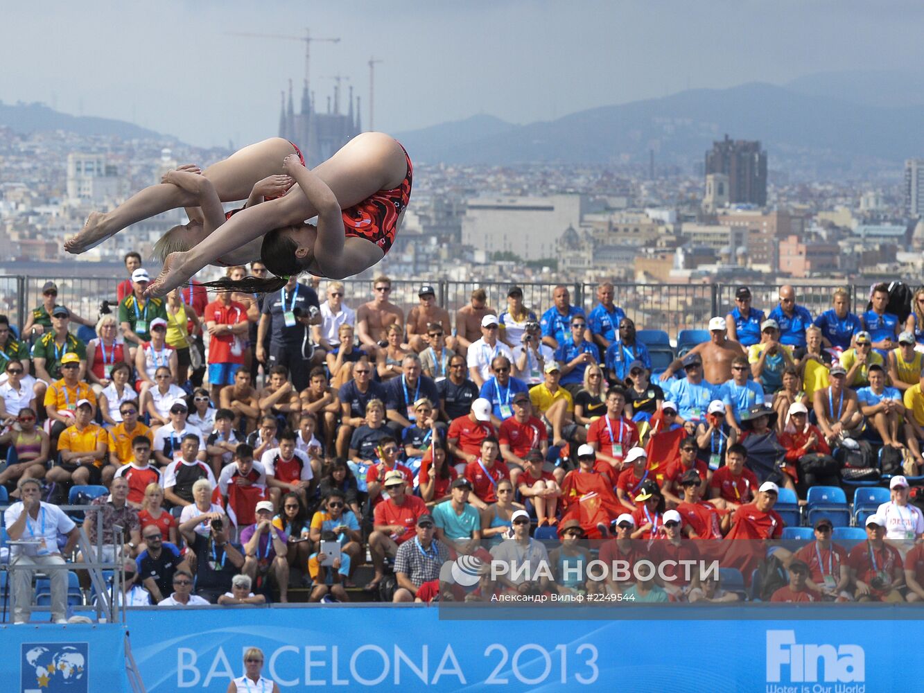 Синхронные прыжки. Трамплин 3М. Женщины