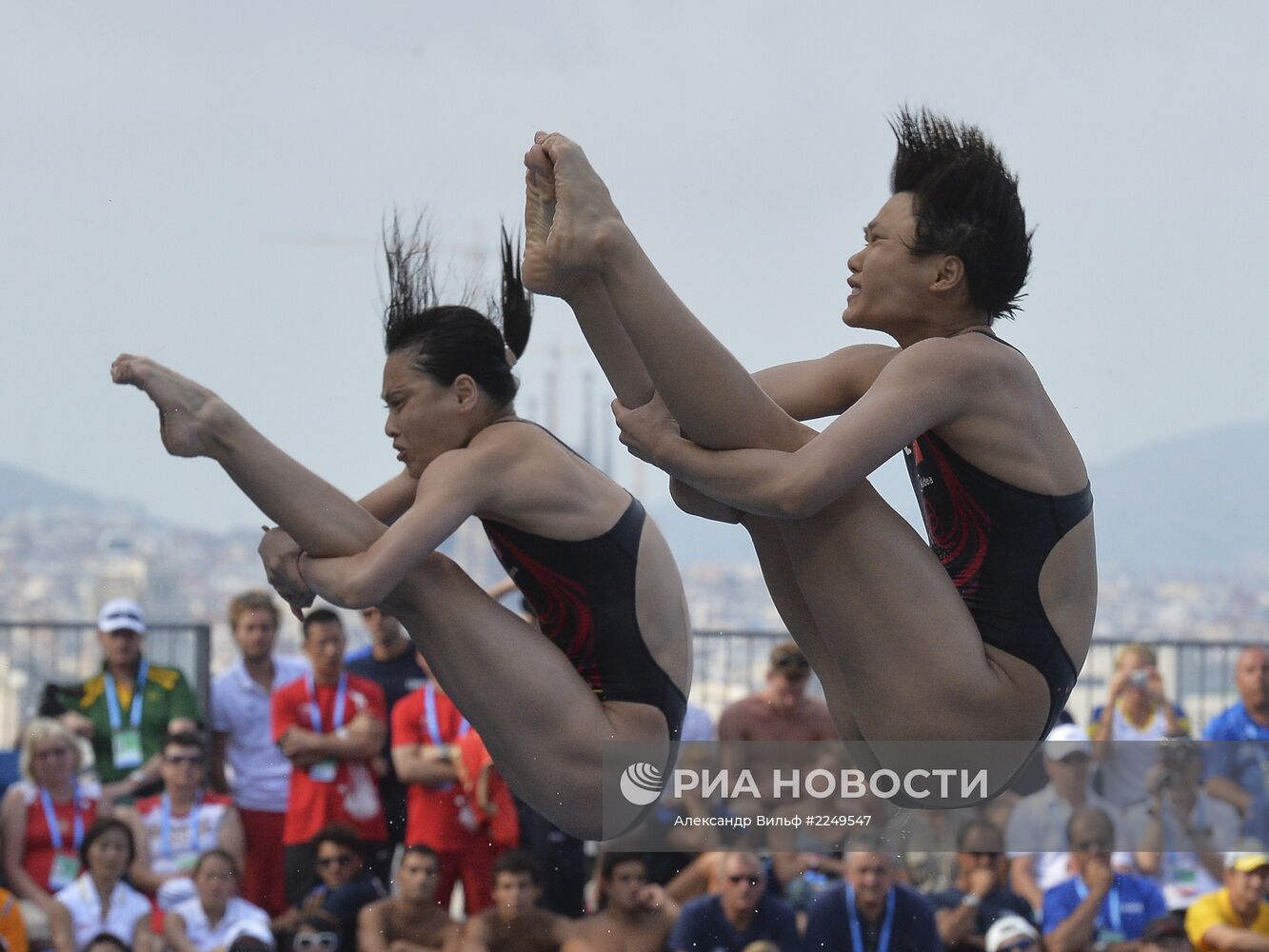 Синхронные прыжки. Трамплин 3М. Женщины