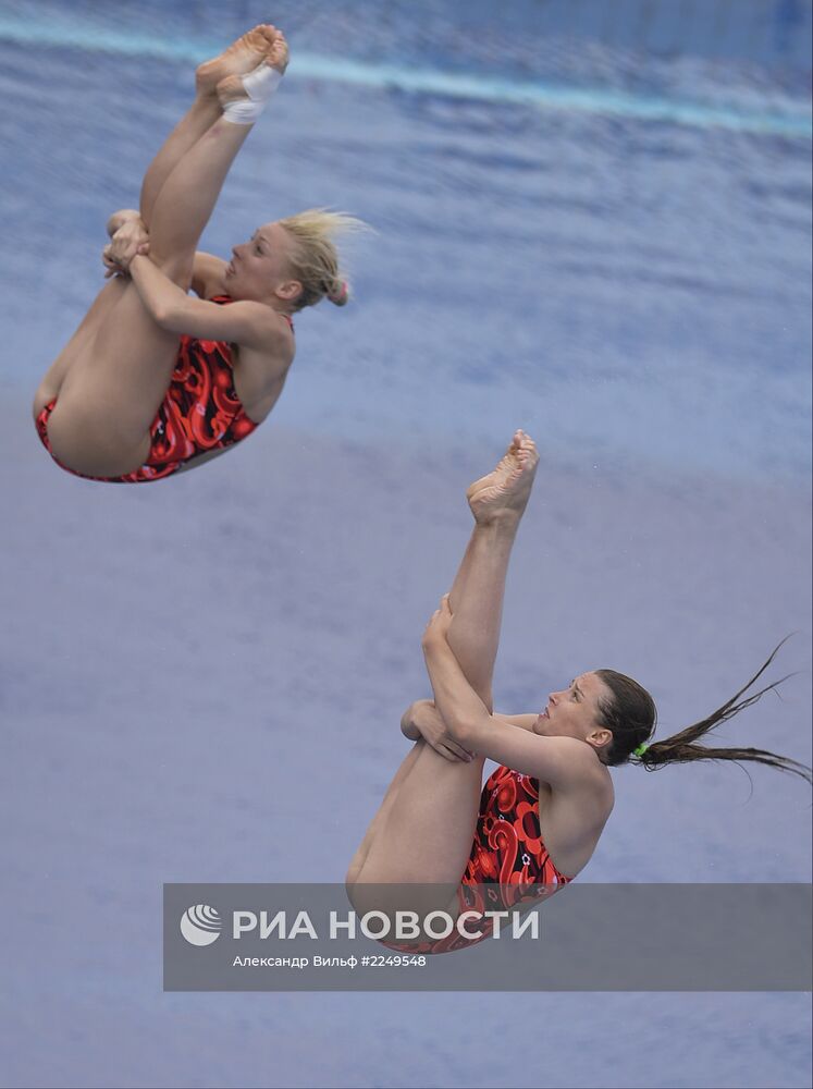Синхронные прыжки. Трамплин 3М. Женщины