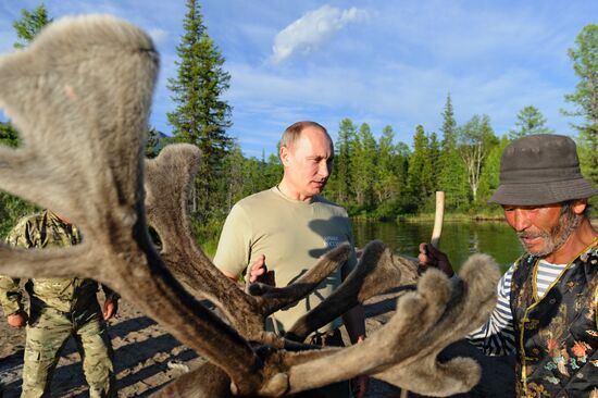 В. Путин на отдыхе