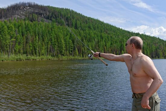 В. Путин на отдыхе