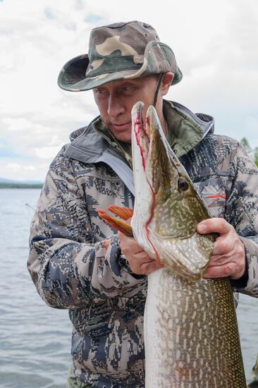 В. Путин на отдыхе