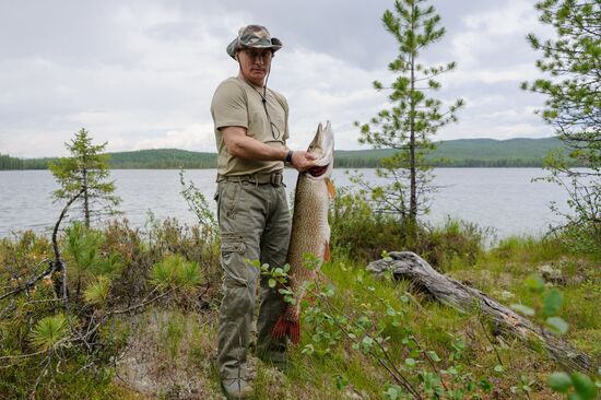 В. Путин на отдыхе