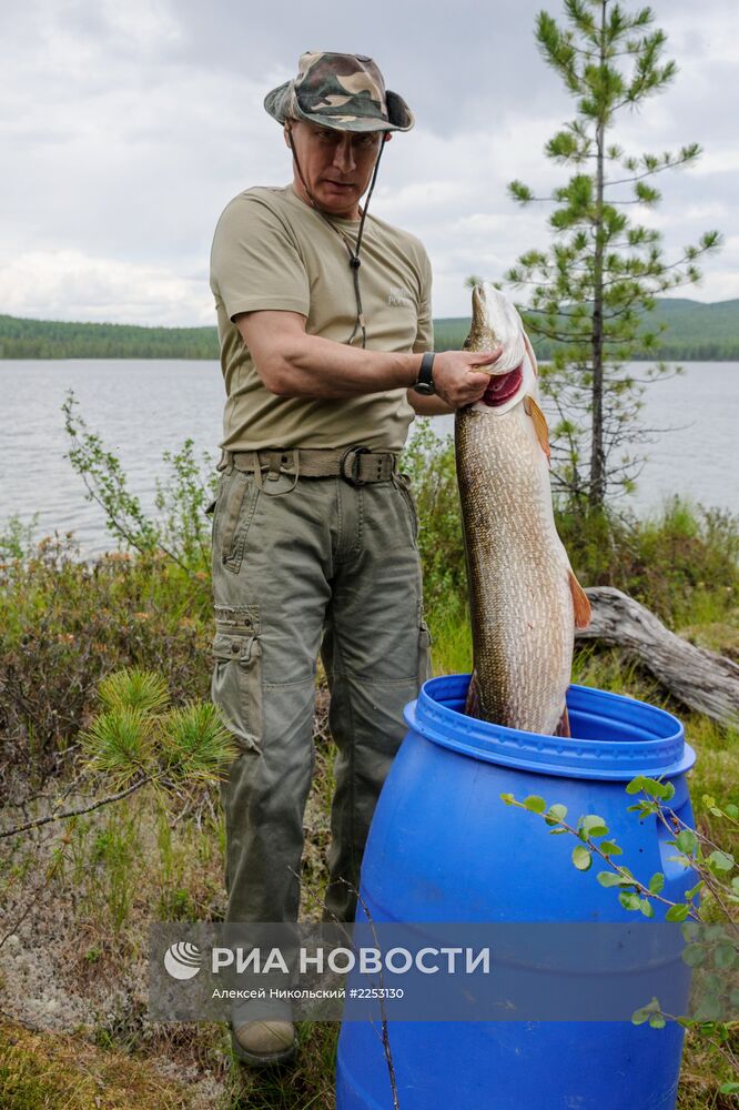 В. Путин на отдыхе