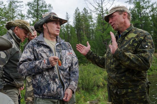 В. Путин на отдыхе