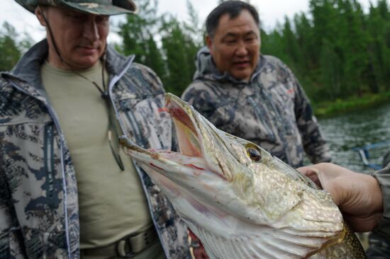 В. Путин на отдыхе