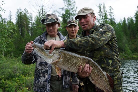 В. Путин на отдыхе