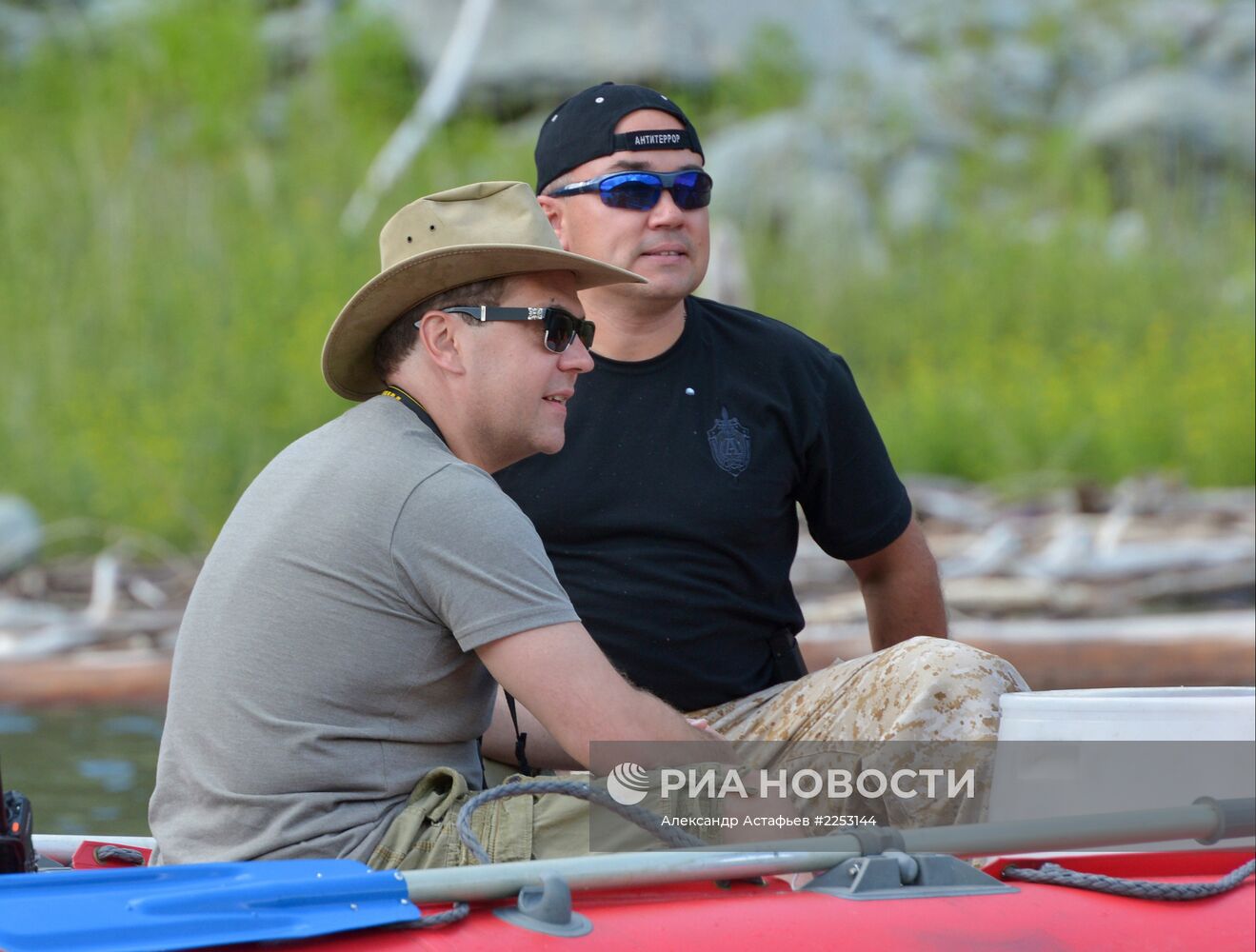 Д. Медведев на отдыхе